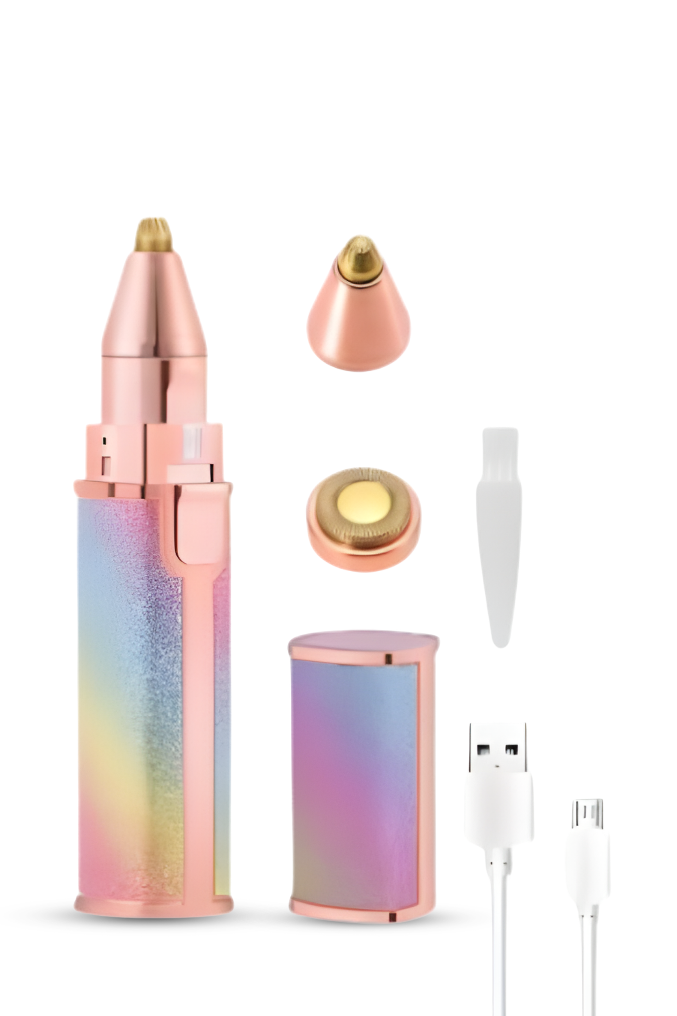 2 in 1 Facial & Eyebrow Hair Removal Machine – Rechargeable Flawless Hair Remover with LED Light | Painless Face Trimmer for Women