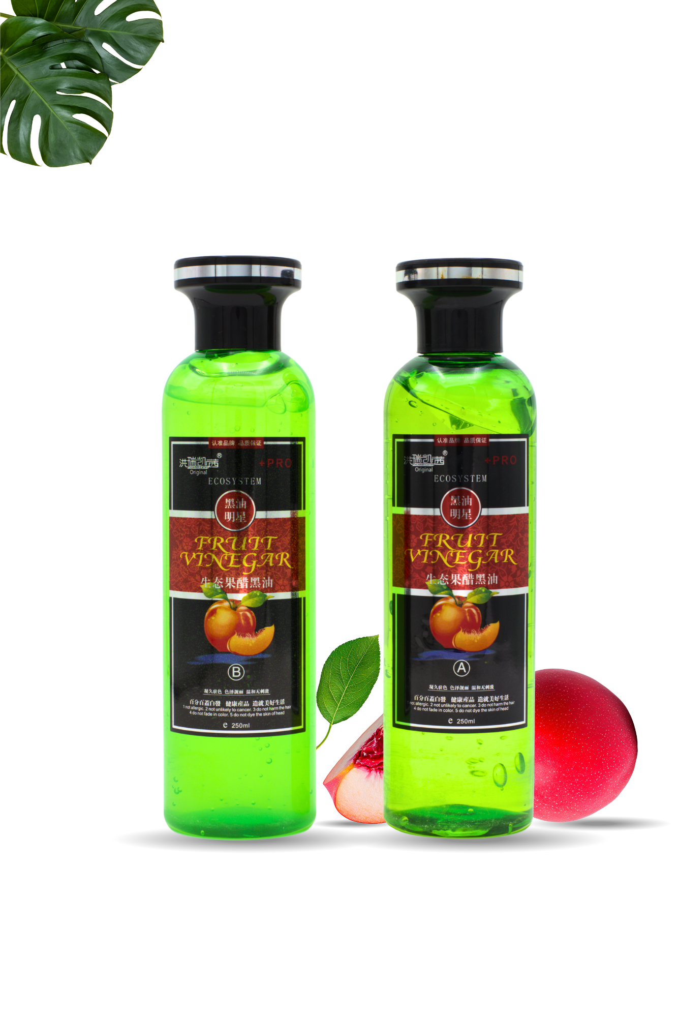 Hair Color Gel | Natural B lack | Fruit Vinegar Essence | Ammonia & Sulphate-Free | 500ml