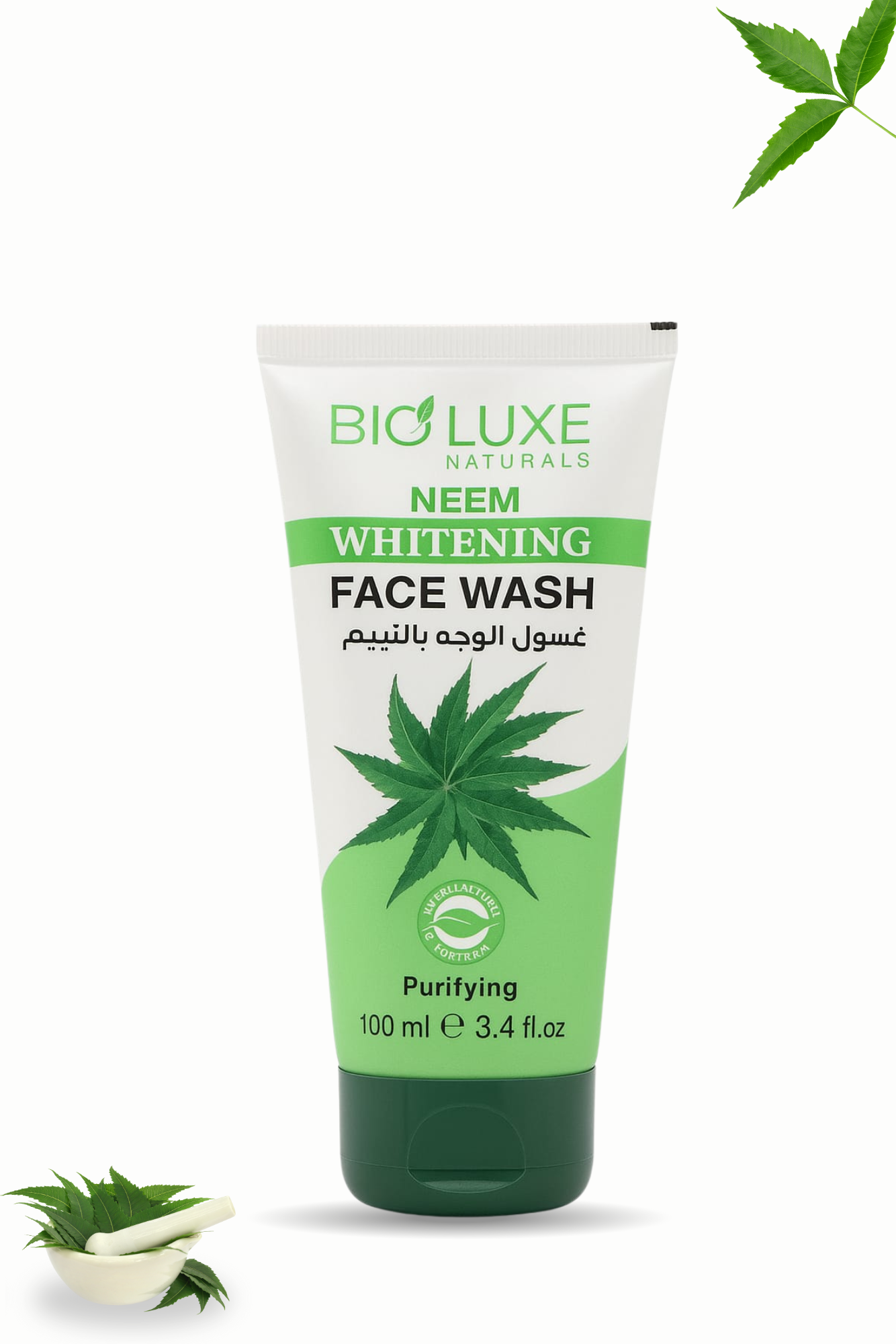 Neem Face Wash | Anti-Acne & Deep Purifying Cleanser | Sulphate Free | BioLuxe Naturals | 100ml