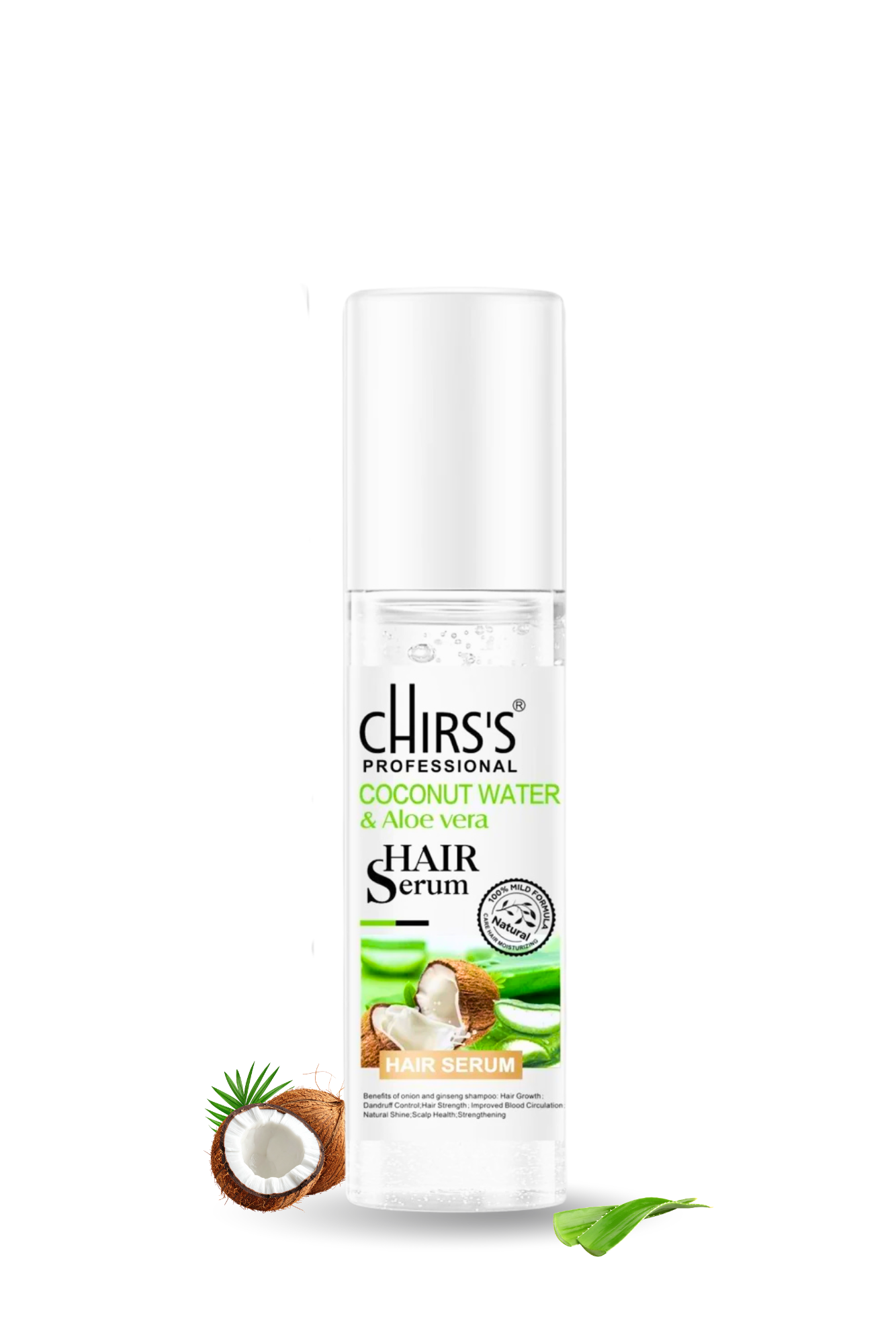 Chirs's Professional Coconut Water & Aloe Vera Hydrating Hair Serum for Smoothness Shine & Frizz Control | 100 ml