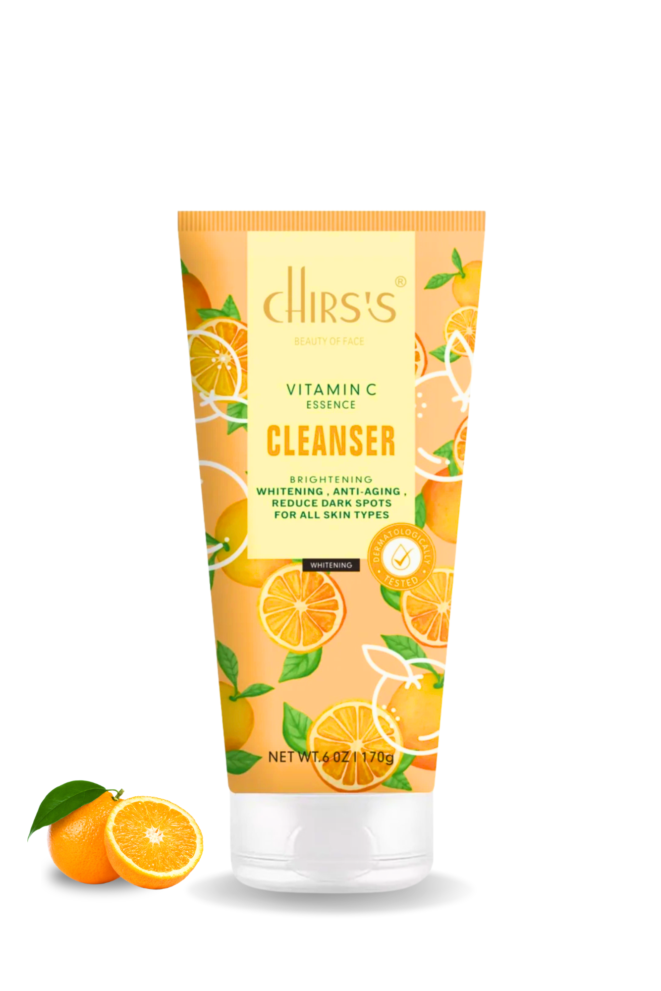 Chris’s Professional Vitamin C Essence Cleanser – Anti-Aging Brightening Face Wash for Dark Spots | 170 g