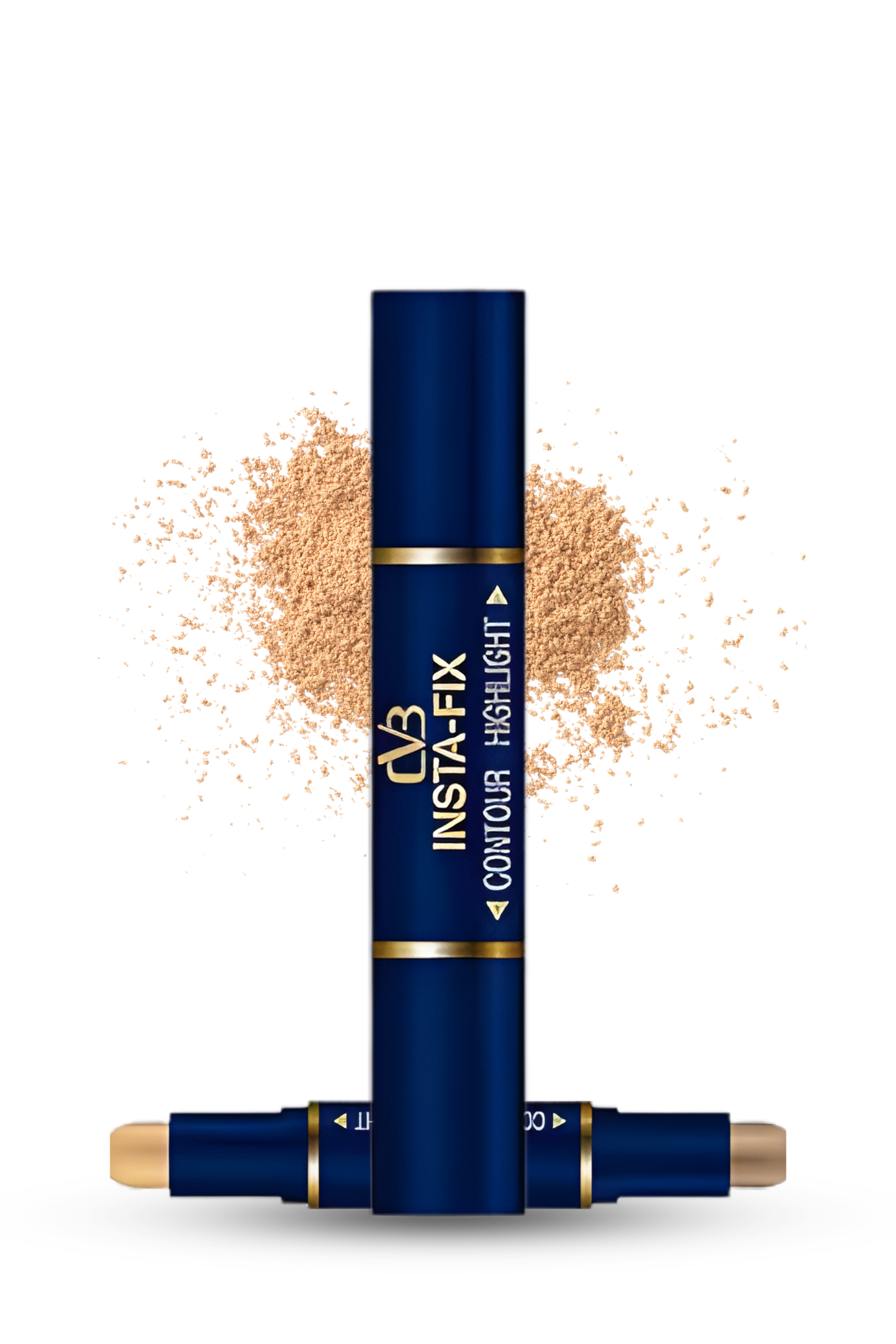 CVB Ultra HD Insta-Fix Duo Stick – Oil-Free Long Lasting Highlighter + Contour Stick