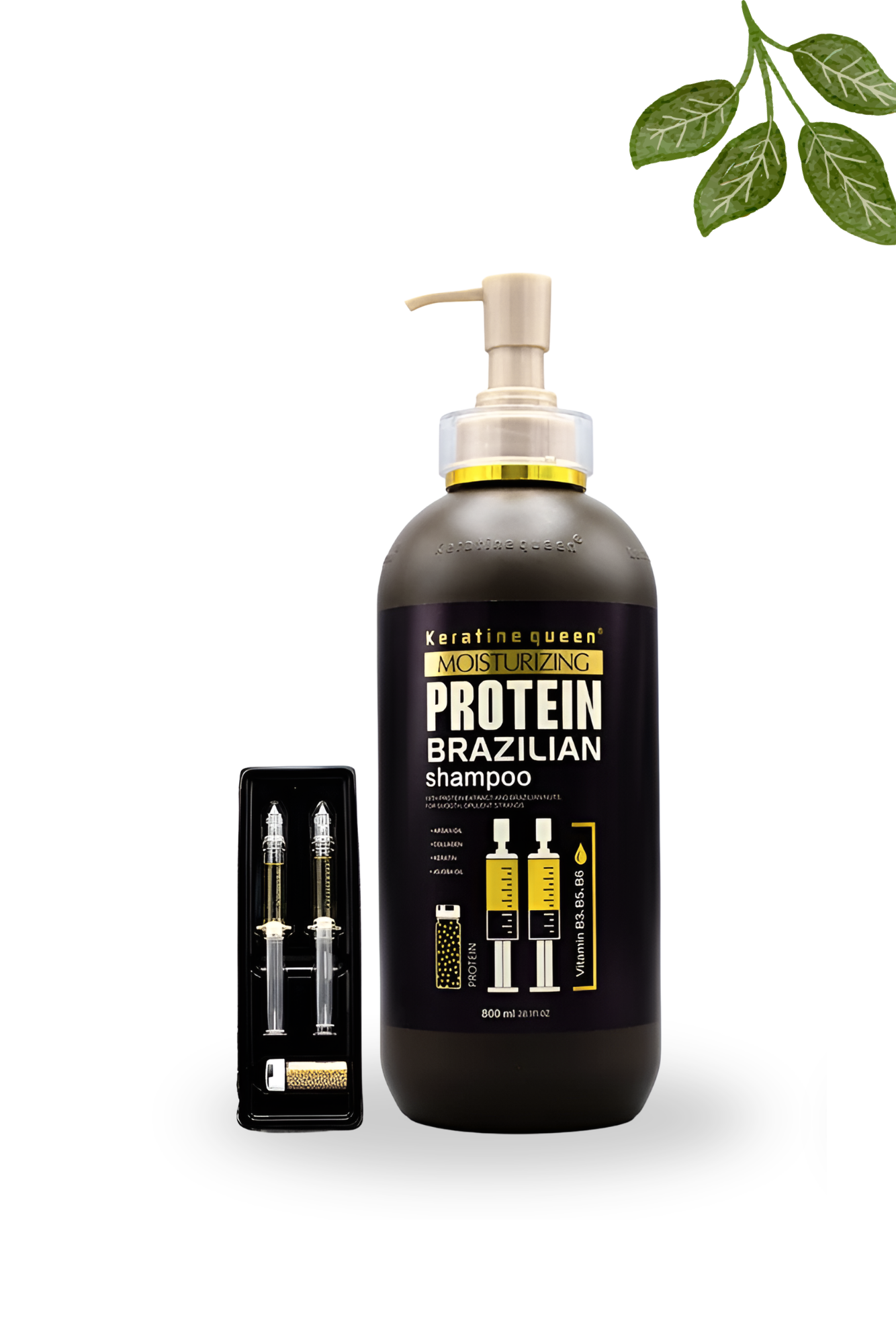 Keratine Queen Brazilian Keratin Protein Shampoo Hair Care Set ā 800ml