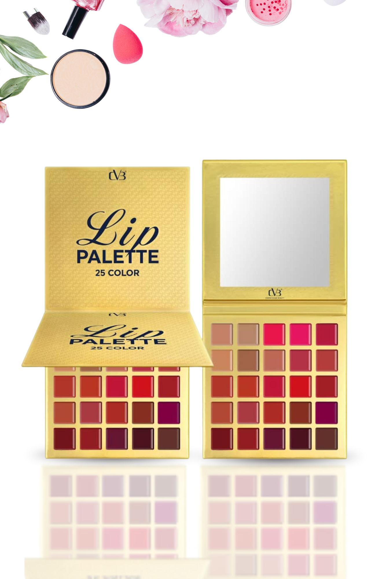 CVB | 25 Color Lipstick | Lip Gloss Palette | Long-Lasting, Moisturizing & Waterproof | Pigmented Lipstick Set