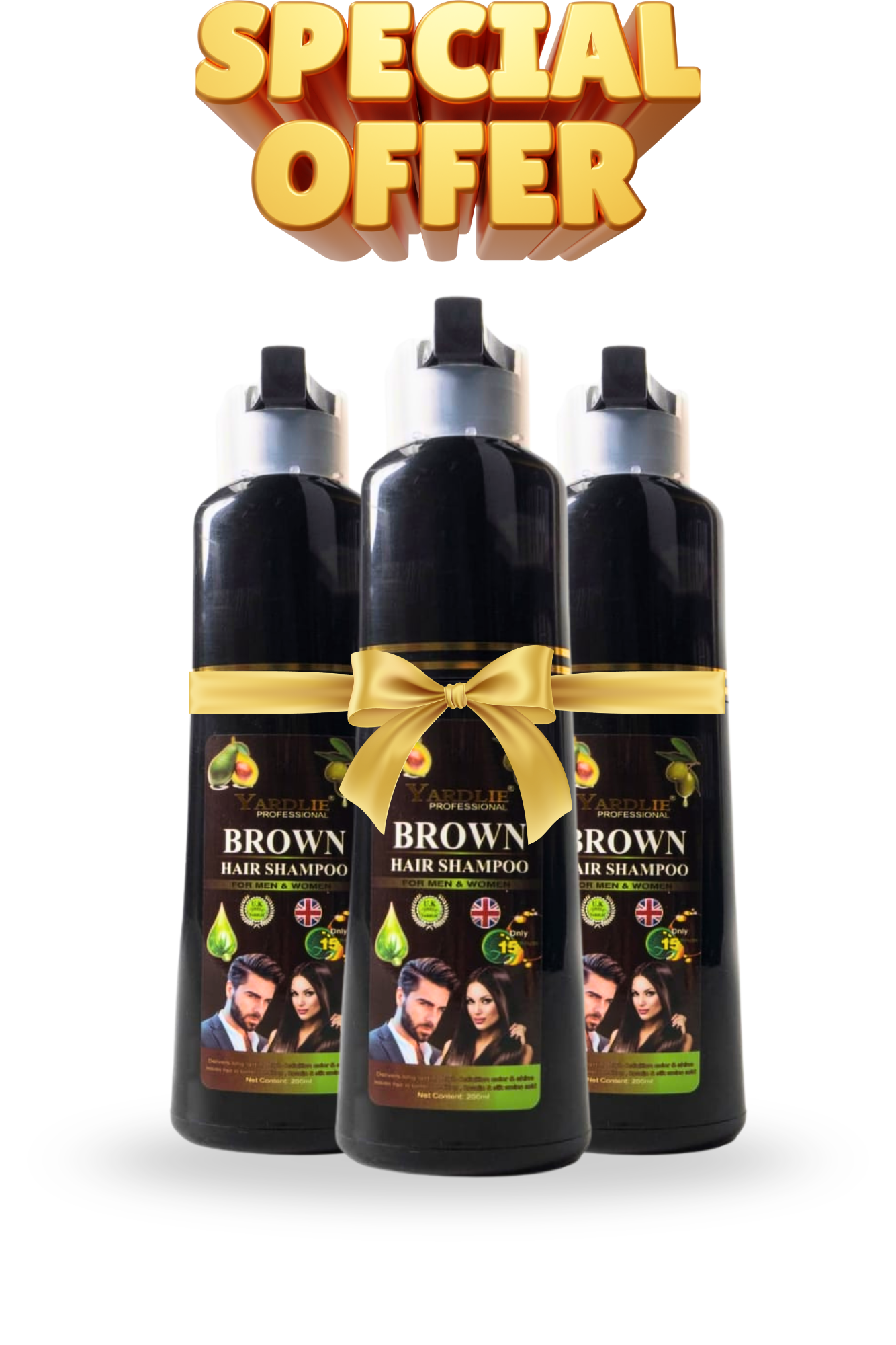 Yardlie Professional Hair Color Shampoo – Pack of 3 Value Deal | Flat 25% OFF