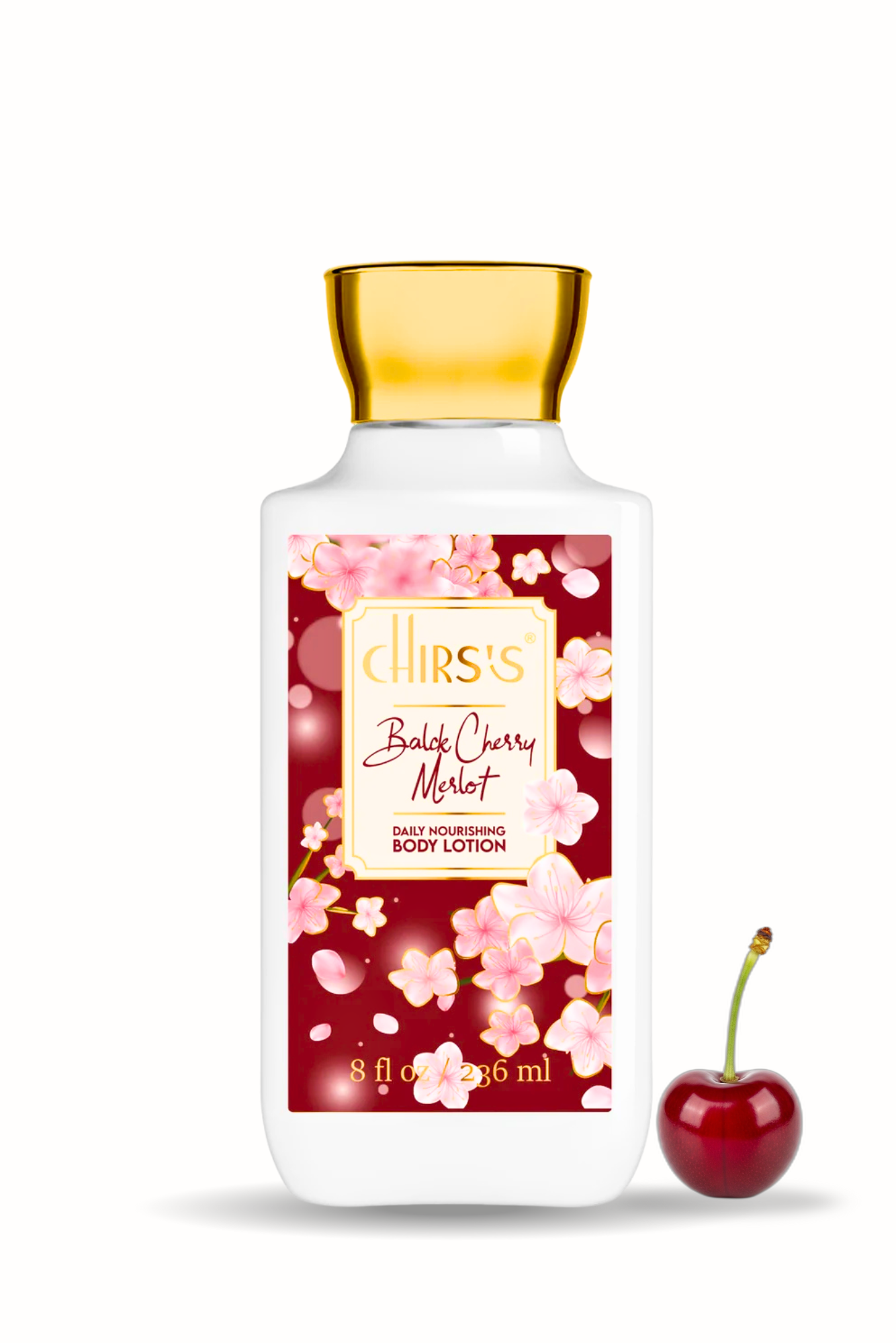 Chirs's Professional Nourishing Body Lotion, Black Cherry Merlot Fragrance | 236 ml