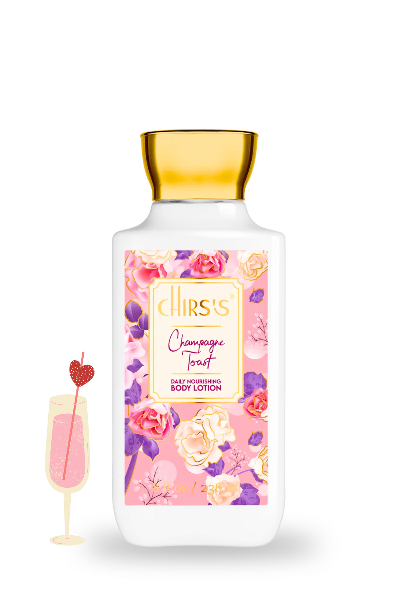 Chirs's Professional Moisturizing Body Lotion, Champagne Toast Fragrance | 236 ml