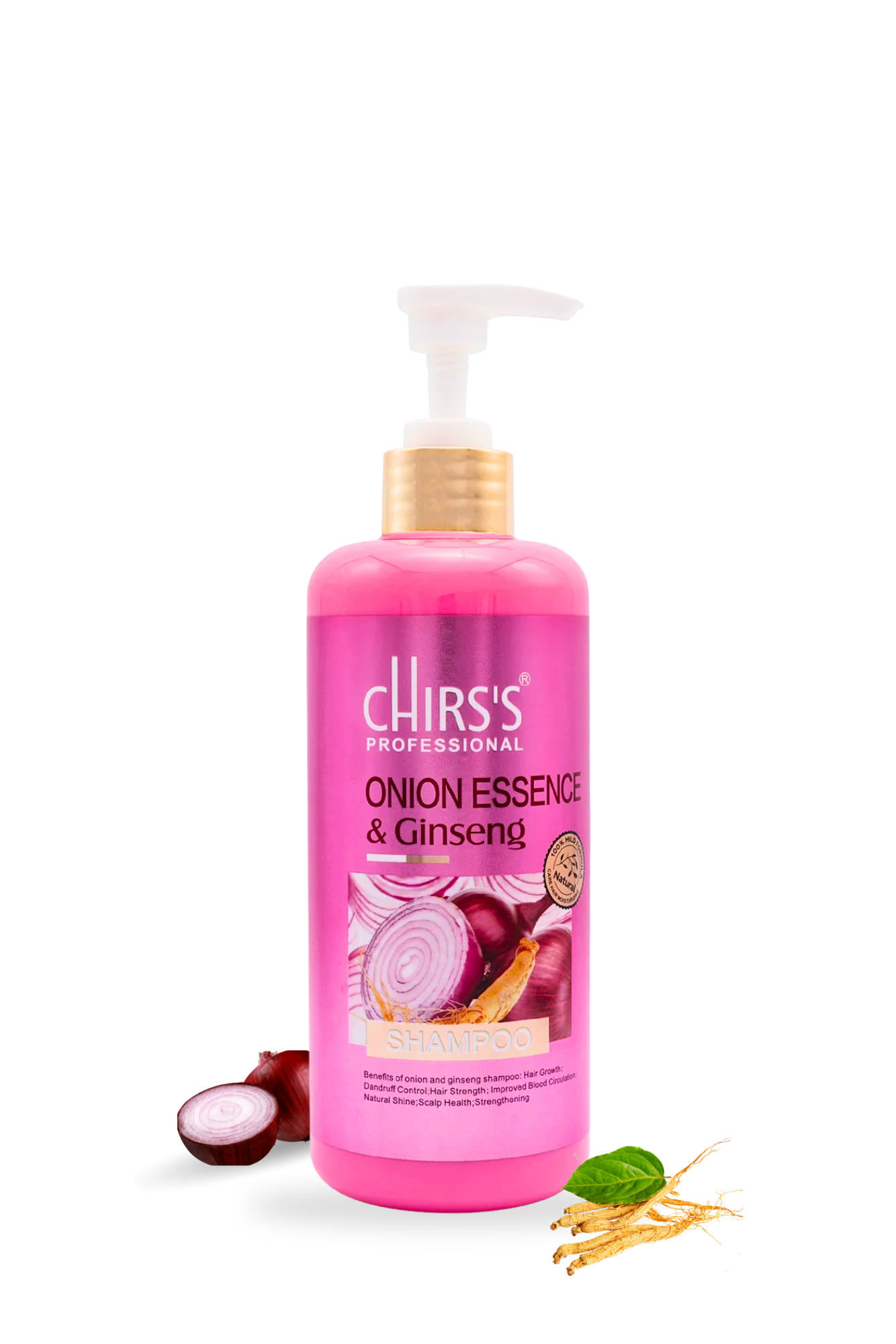 Chirs's Professional Onion Essence & Ginseng Hair Shampoo for Hair Strength & Scalp Nourishment | 400 ml