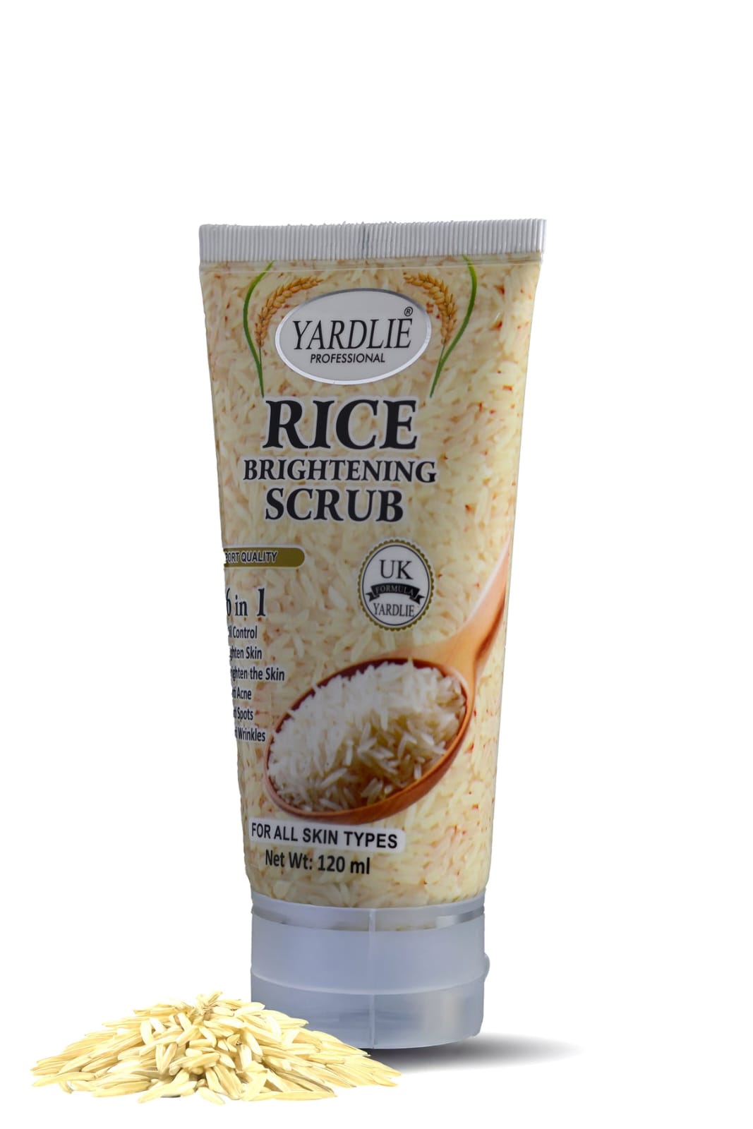 Yardlie Professional Rice Scrub – Gentle Exfoliation, Brightening & Smooth Skin Care | 120 ml