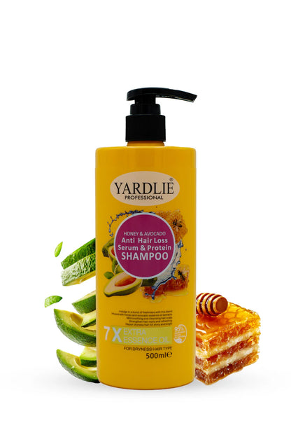 Honey & Avocado Shampoo - Anti Hair Loss - Serum & Protein | Yardlie (500m)