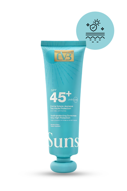 CVB UV Protection Sunscreen – UVA/UVB Youth Protecting Formula | Very High Protection SPF 60+ / 50+ / 45+