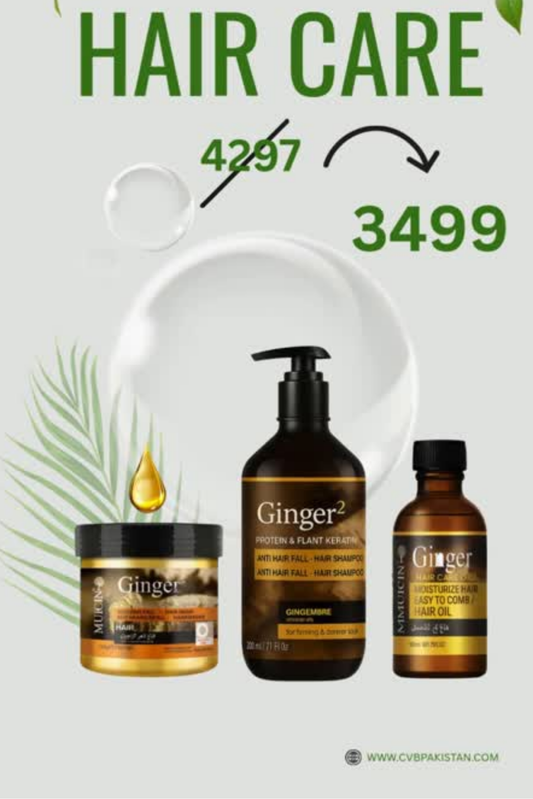 Best Hair Care Deal - Ginger Shampoo, Mask & Oil | Muicin