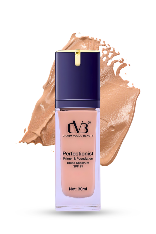 CVB Perfectionist Primer & Foundation – Broad Spectrum SPF 25 Long Wear 2-in-1 Makeup Base | 30 ml