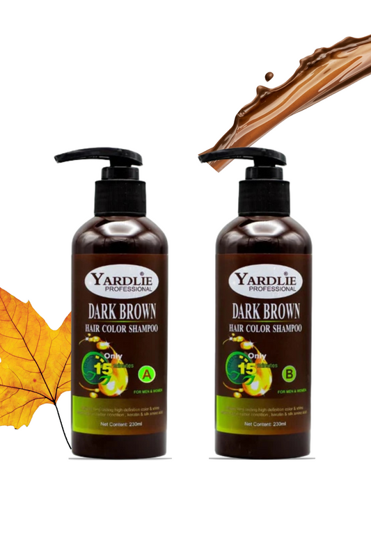 Hair Color Shampoo Mixing Paste – Dark Brown - No Ammonia (460ml) | Yardlie