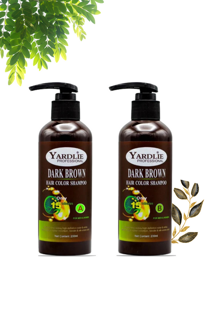 Yardlie Professional Hair Color Shampoo Mixing Paste |  Natural Black | 2-| Ammonia-Free, Long-Lasting Shine | 460ml