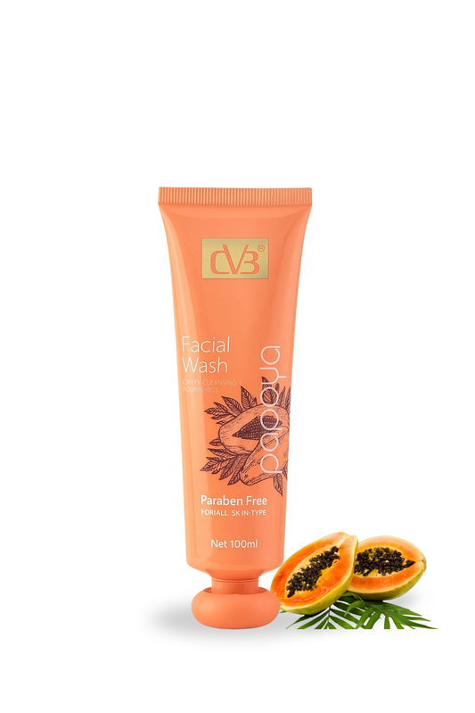 CVB | Papaya Facial Wash | Brightening | Tan Removal | Skin Renewal | Cleanser | 100ml