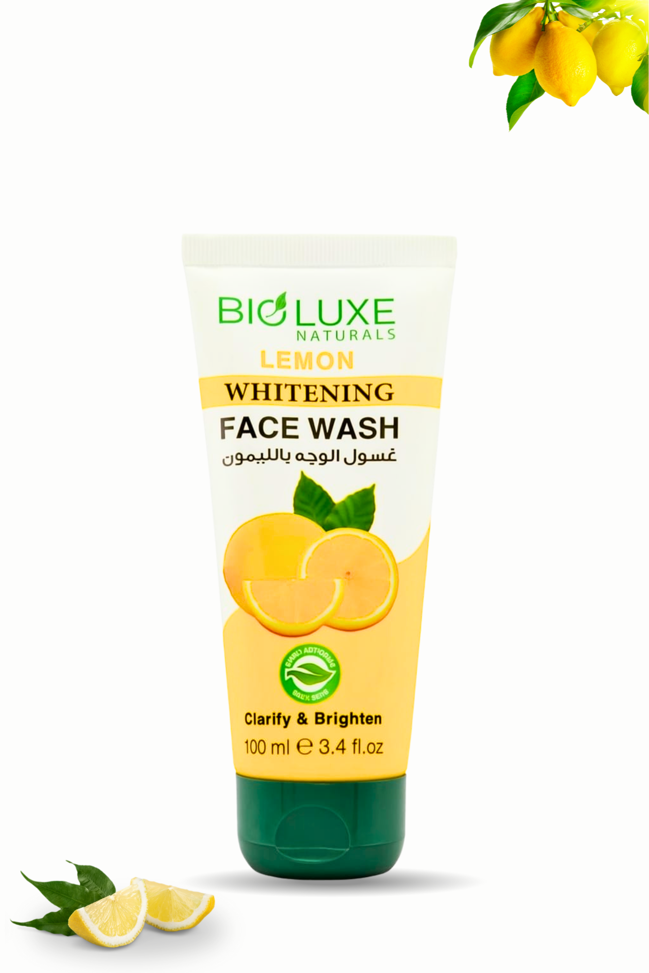 Lemon Face Wash | Sulpjate Free Gentle Formula for Clear & Glowing Skin | BioLuxe Naturals | 100ml