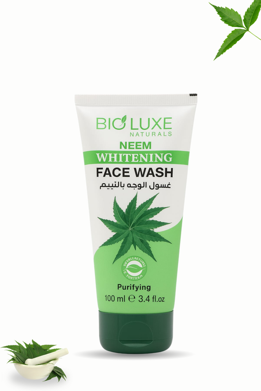Neem Face Wash | Anti-Acne & Deep Purifying Cleanser | Sulphate Free | BioLuxe Naturals | 100ml