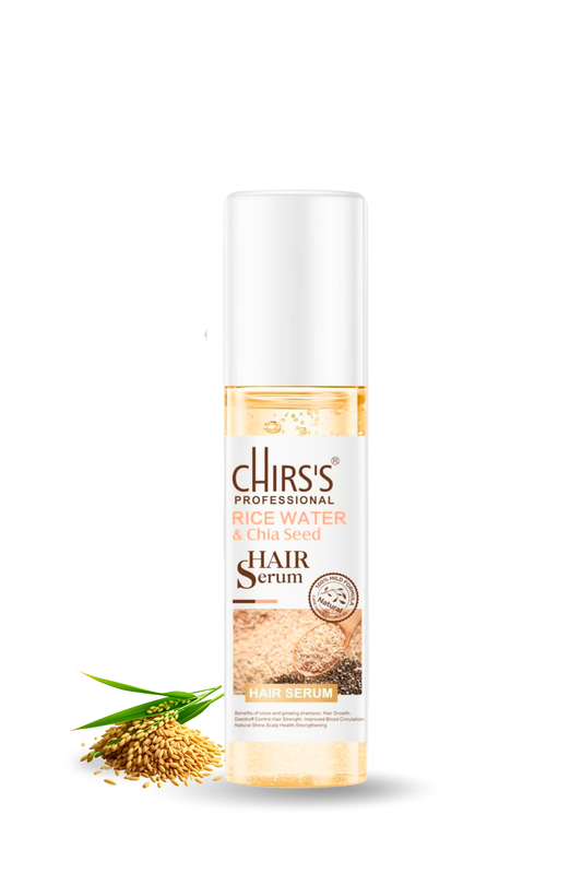 Chirs's Professional Rice Water & Chia Seed Hair Repair Serum for Strength Shine & Frizz Control | 100 ml