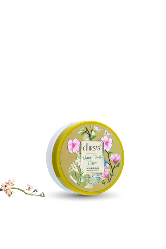 Chirs's Professional Whipped Vanilla Chiffon Moisturizing Cream | Lightweight Deep Hydration Skin Cream | 150 g