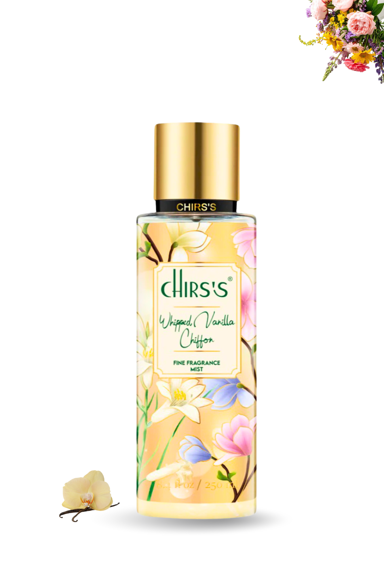 Chris’s Professional Whipped Vanilla Chiffon Body Mist – Soft Sweet Long-Lasting Fragrance | 250 ml