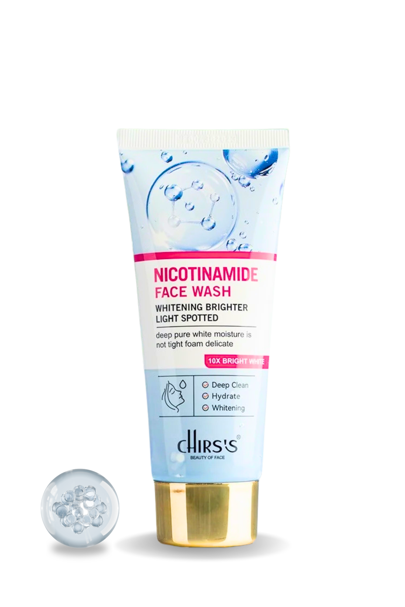 Chris’s Professional Nicotinamide Face Wash – Deep Clean Hydrating Brightening Cleanser for Dark Spots | 100 g