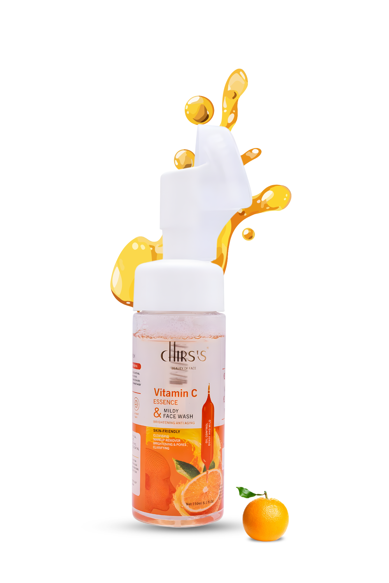 Chris’s Professional Vitamin C Cleansing Mousse – Brightening Anti-Aging Foaming Face Wash | 150 ml