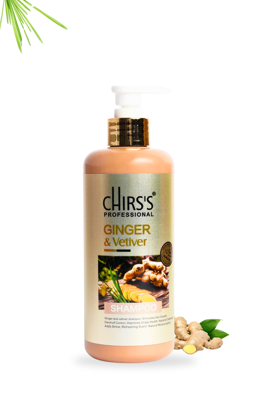 Chirs's Professional Ginger & Vetiver Shampoo for Hair Strengthening & Scalp Refresh | 400 ml