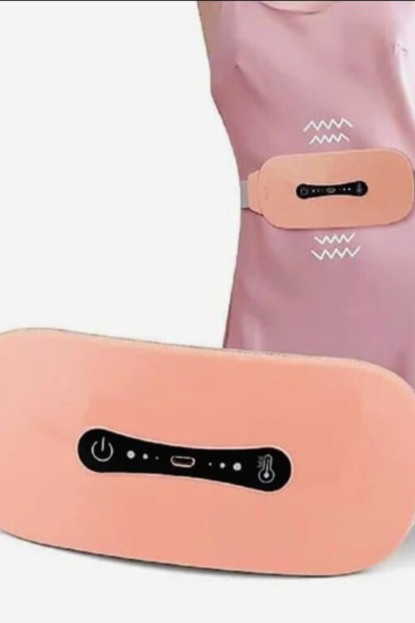 Portable Period Pain Cramp Relief Belt – Menstrual Heating Pad with Massage, 3 Heat Levels & 4 Modes