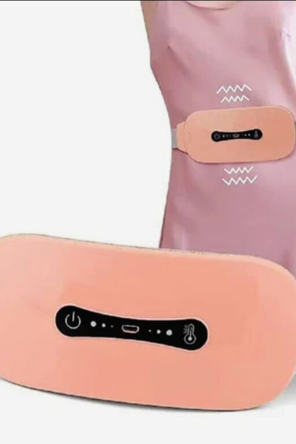 Portable Period Pain Cramp Relief Belt – Menstrual Heating Pad with Massage, 3 Heat Levels & 4 Modes