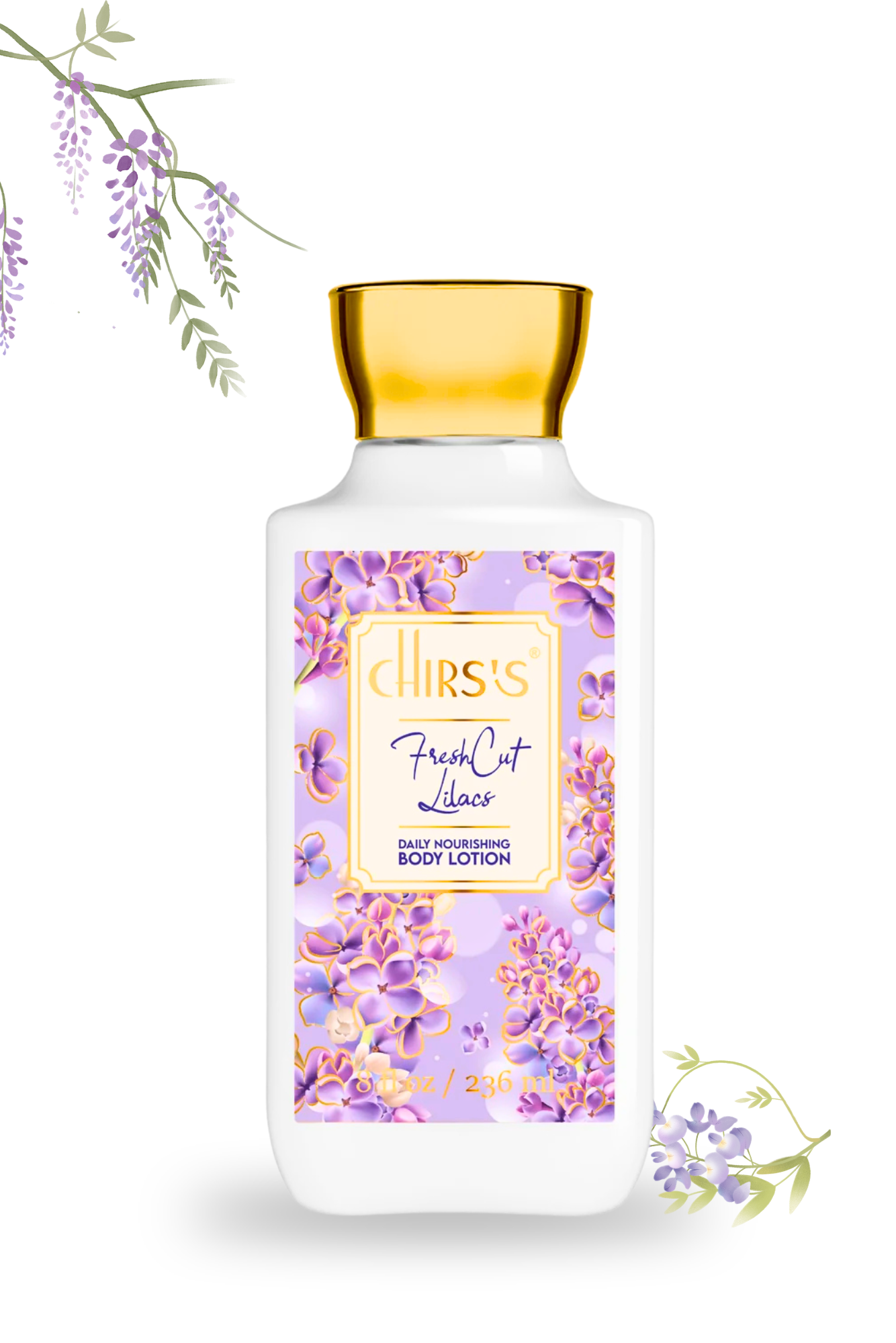 Chirs's Professional Nourishing Body Lotion, Fresh Cut Lilacs Fragrance | 236 ml