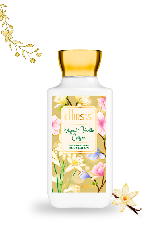 Chirs's Professional Moisturizing Body Lotion, Whipped Vanilla Chiffon Fragrance | 236 ml
