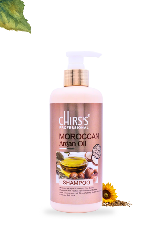 Chirs's Professional Moroccan Argan Oil Shampoo for Dry & Damaged Hair Repair | 400 ml