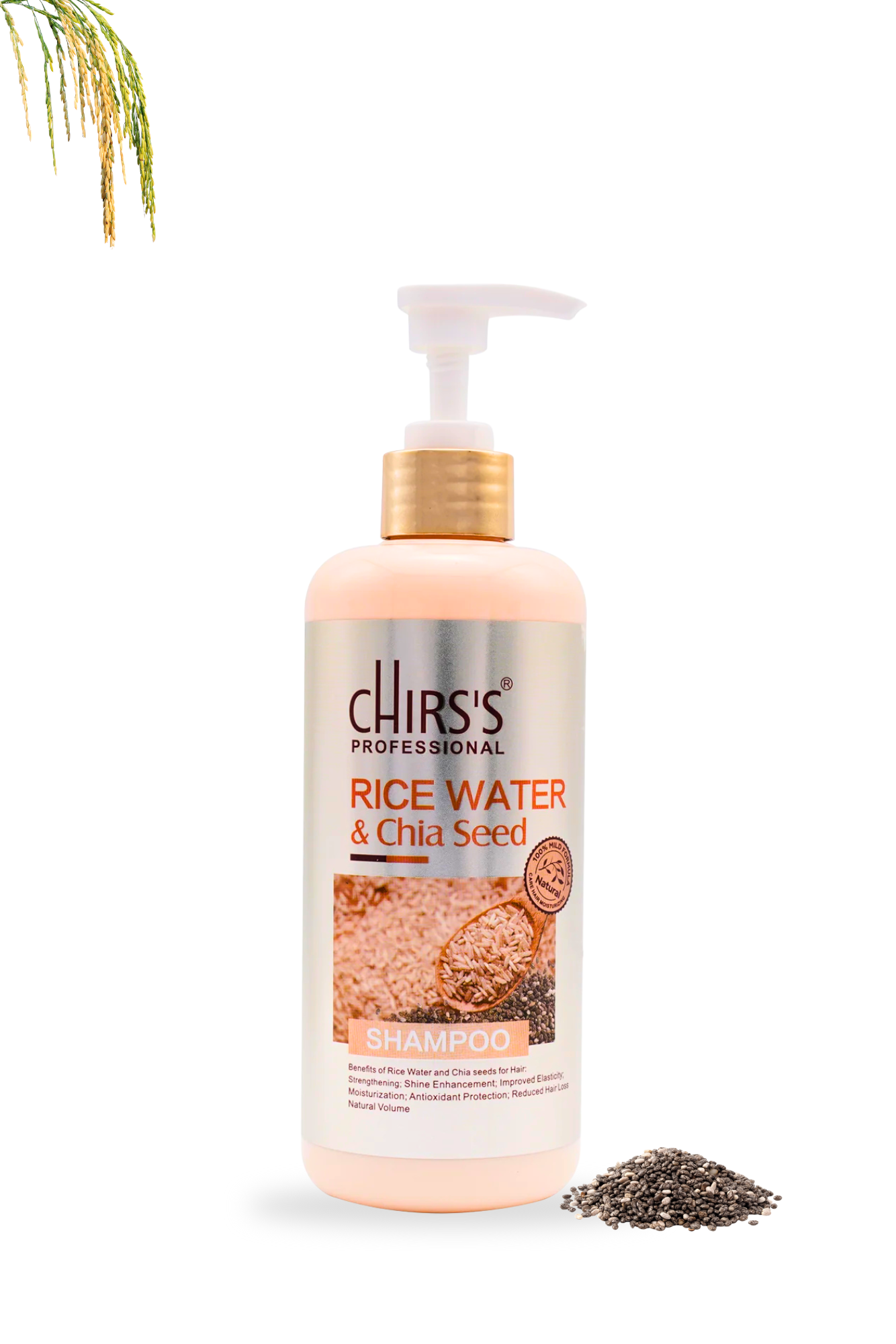 Chirs’s Rice Water & Chia Seed Strengthening Shampoo | 400ml