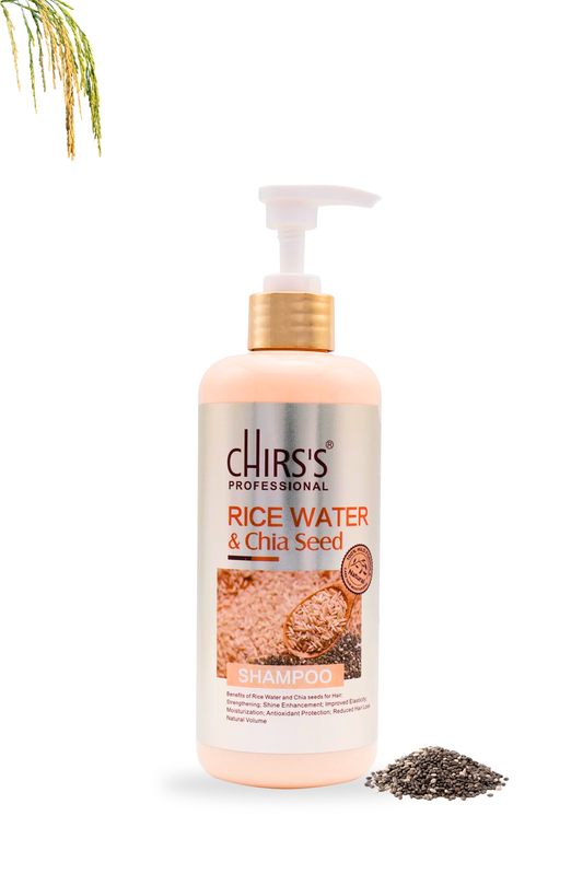 Chirs's Professional Rice Water & Chia Seed Shampoo for Hair Strengthening & Smoothness | 400 ml
