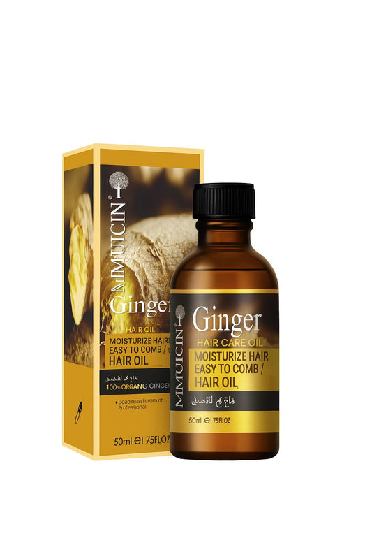 Organic Ginger Hair Oil – Hair Growth - Anti-Dandruff & Scalp Nourishment Treatment | Muicin (50 ml)