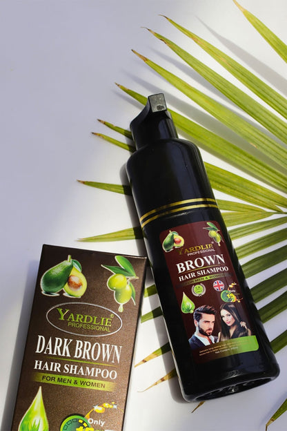Hair Color Shampoo – Natural Black & Brown - No Ammonia (200ml) | Yardlie