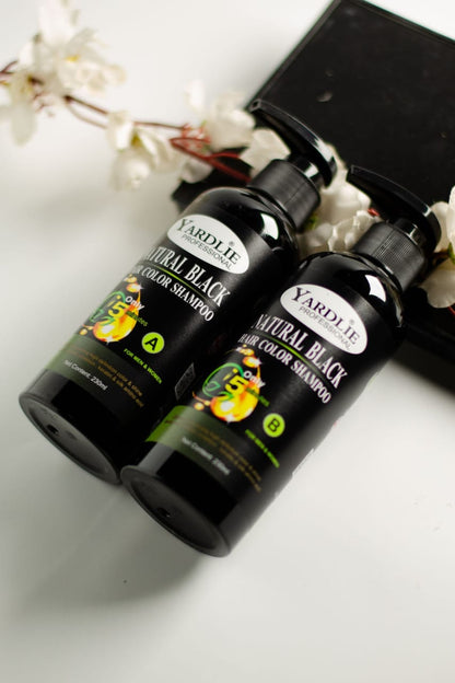 Yardlie Professional Hair Color Shampoo Mixing Paste |  Natural Black | 2-| Ammonia-Free, Long-Lasting Shine | 460ml