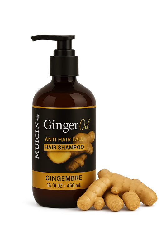 Ginger Hair Shampoo – Anti Hair Fall - Protein & Plant Keratin Infused - Sulphate-Free | Muicin (500 ml)
