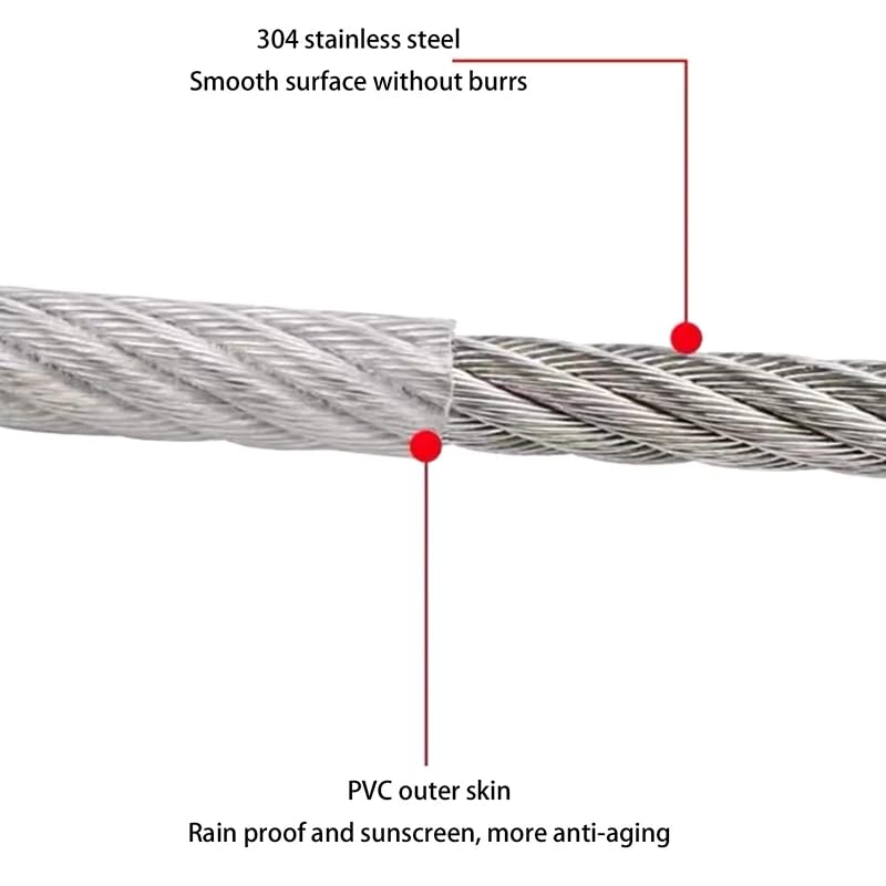Stainless Steel PVC Coated Clothes Drying Rope
