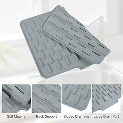 Silicone Dish Drying Mat Heat Resistant Kitchen Drying Mat | Large Size