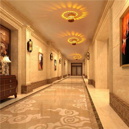 RGB Spiral LED Wall Light 3W