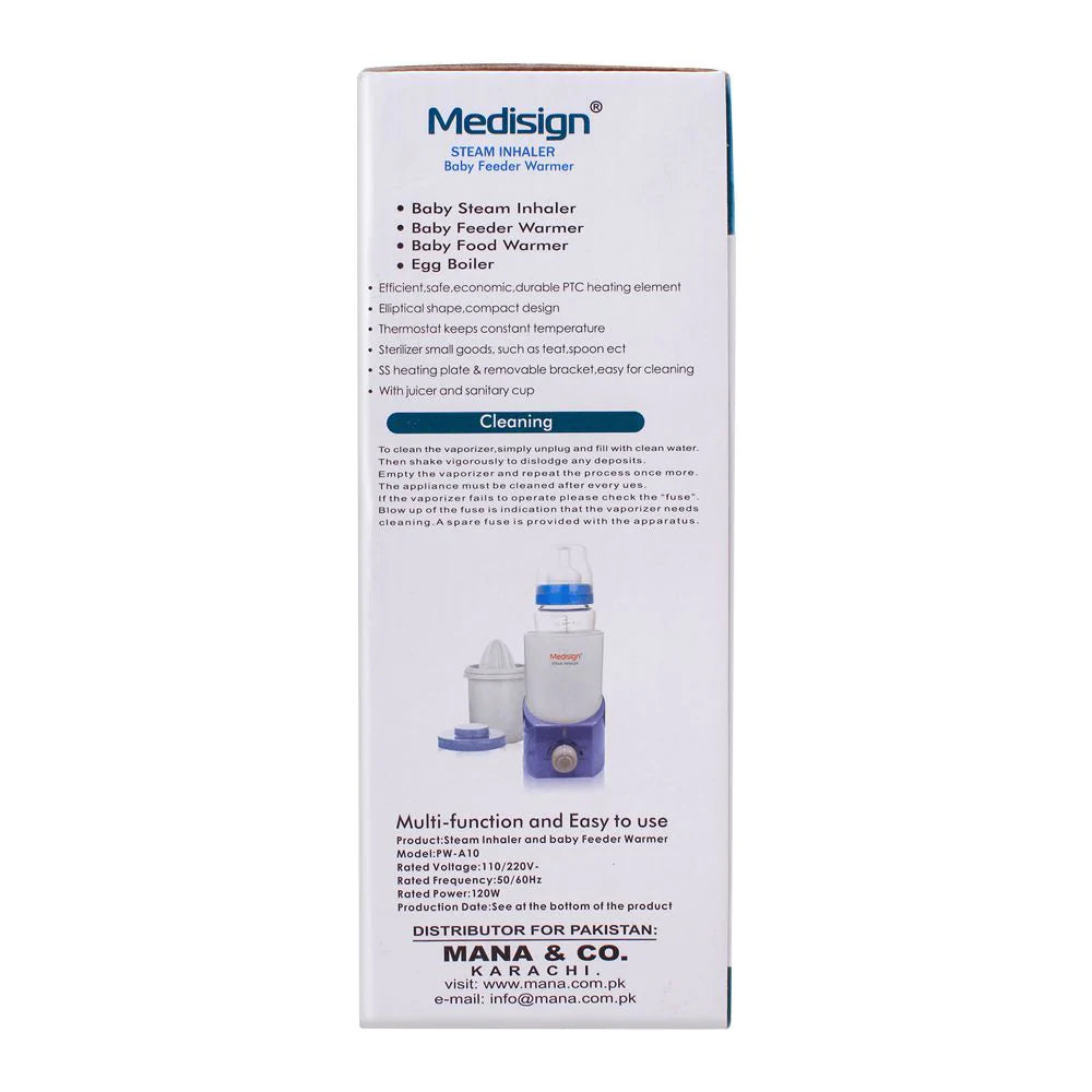 Medisign 4-In-1 Steam Inhaler + Feeder & Food Warmer + Egg Boiler