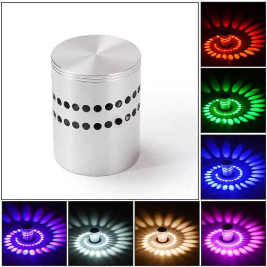 Spiral led wall light sales