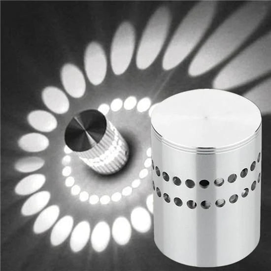 RGB Spiral LED Wall Light 3W