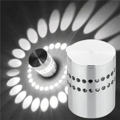 RGB Spiral LED Wall Light 3W